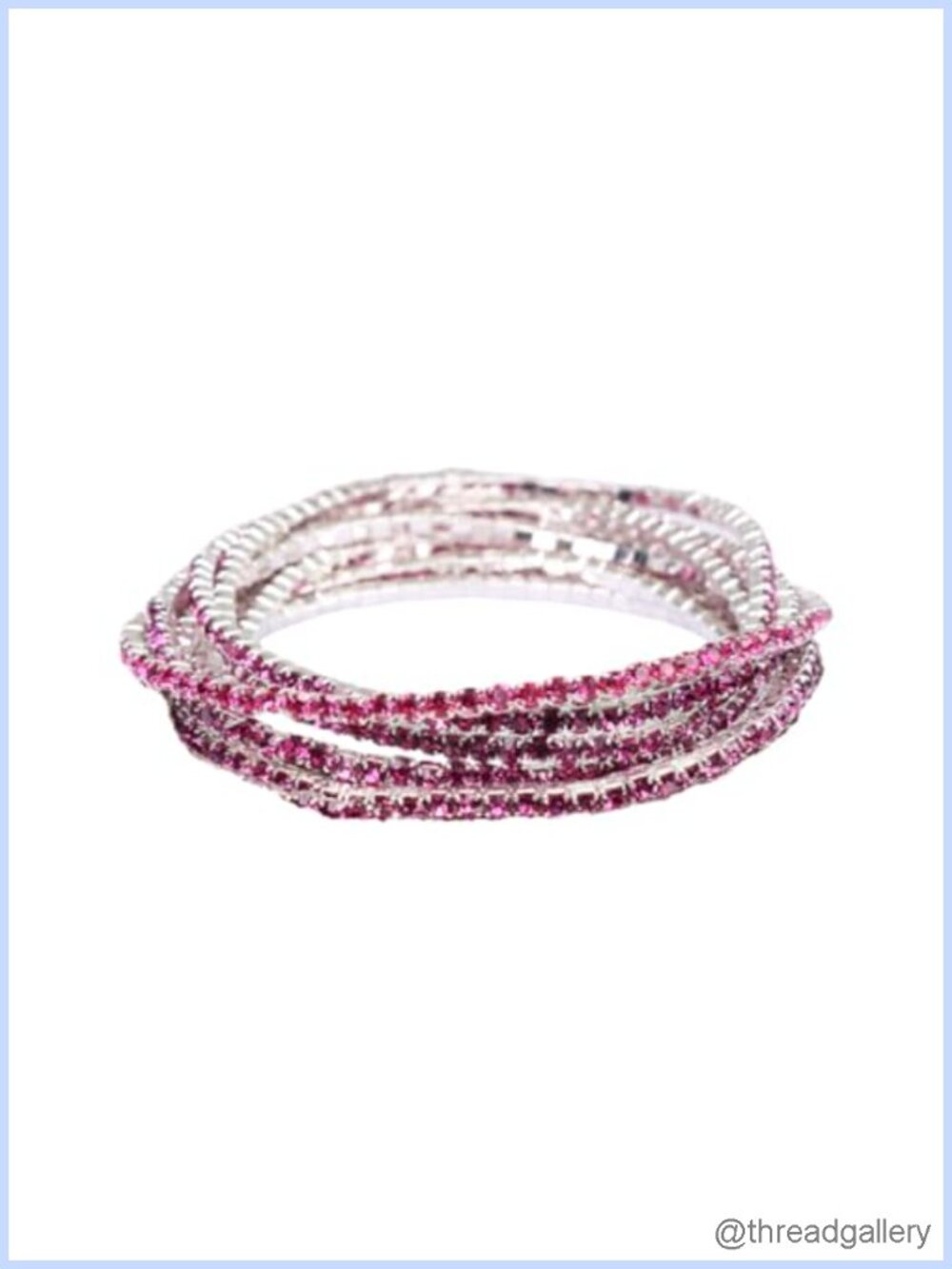 5pc Rhinestone Stretch Tennis Bracelets Stackable Sparkle Party Jewelry